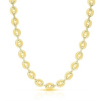 18k Gold Plated Sterling Chain Link Necklace