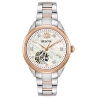 Bulova Women's Automatic Diamond Silver Watch