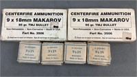 (Approx 150) Rnds 9x18 MAKAROV Ammo
