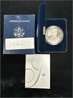2004 W Proof American Silver Eagle in Box with COA