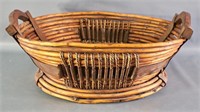 Bentwood and Leather Basket