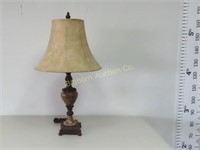 Bronze Marble Style Lamp w/ Shade 31" Tall