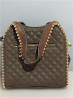 Big Buddha Brown Quilted W/ Studded/Bead Accents