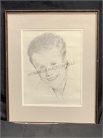 Bonnie Rutherford Pencil Portrait On Paper.