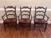 French Provincial style Arm Chair, Rush Seat