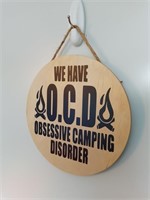 Camping Theme Wooden Sign