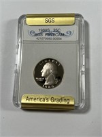 1980 S PROOF WASHINGTON QUARTER -SGS PR70CAM