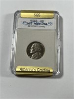 1975 S JEFFERSON NICKEL - SGS GRADE PR70CAM