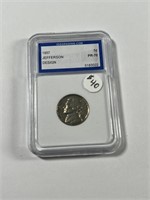 1957 JEFFERSON NICKEL - IGS GRADE PR-70