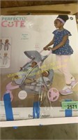 Perfectly Cute Double Stroller for Baby Dolls