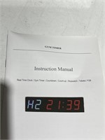$40.00 Gym Timer,LED Workout Colck Count Down/Up