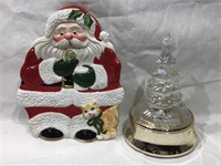 Fitz and Floyd santa plate and more.