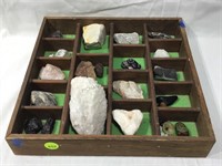 Collection of assorted stones and minerals.