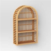 12 x 20 Wood and Rattan Wall Shelf - Threshold