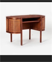 Portola Hills Caned Desk Walnut - Threshold design