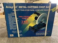 King 14 in. Metal cutting chop saw appears new