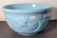 BLUE POTTERY BOWL WIND BLOWING SHIP 300