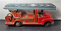 JAPAN FRICTION TIN TOY FIRE ENGINE TRUCK