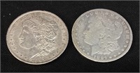(2) 1897-O & 1897-P MORGAN SILVER DOLLARS