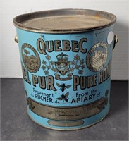 8 LB QUEBEC HONEY TIN  1924