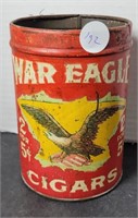WAR EAGLE CIGARS TOBACCO TIN