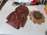 2 UNUSUAL WOOD CARVING