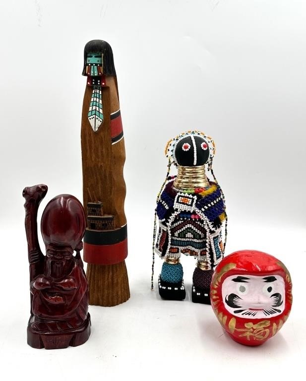 4 Assorted Foreign or Native Figurines or Dolls