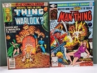 2 x Marvel 40¢ Thing vs Warlock & 60¢ Man-Thing
