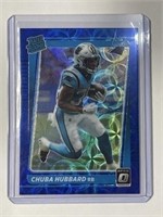 2021 Donruss #225 Chuba Hubbard Blue Scope RR