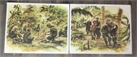 Vintage Nam War Paintings By Adele Lewis Ltd