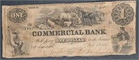 1856  One Dollar  Commercial Bank