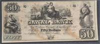 1850's  $50 Canal Bank  New Orleans