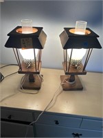 Matching Wooden Lamps works