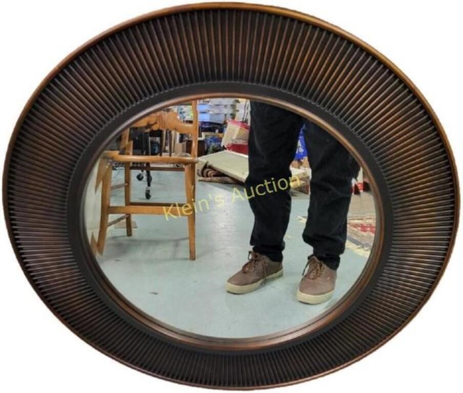 Bronzed Finish Beveled Edge Fluted Mirror