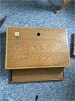 Oak Computer Accessory with Rollout Keyboard for