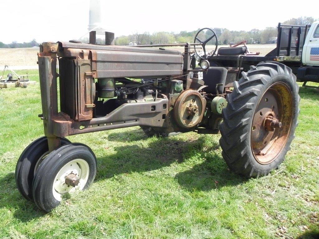 John Deere A Tractor, 2 newer front tires &