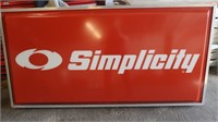 "Simplicity" Lighted Sign 73x36x6.5"