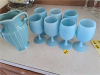 Blue Glassware Set