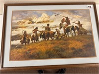 Howard Terpning Double Signed Print "The Ploy"