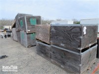 (4) Wooden Bins