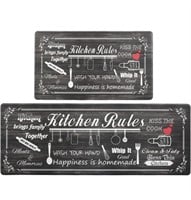 New Farmhouse Kitchen Rug Sets 2 Piece Cushioned