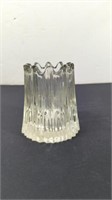 Vintage Heavy Glass Volcano Candle Holder
