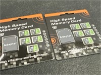 New high speed memory cards with adapters 64GB 10
