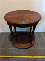 Circular Wooden End Table