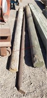 1- 8' Wooden Posts and Fence Brace