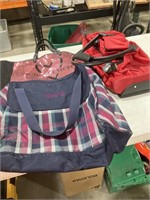 Dakine, red duffel, Victoria’s Secret bag
