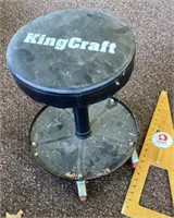KingC raft roll around work stool