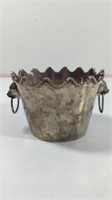 Vintage Silver Plated Bowl With Lion Head Handles