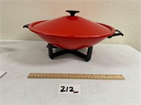 MCM Westbend Red Electric Wok working