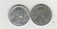 US 1943 & 1943S Steel Wartime Wheat Pennies